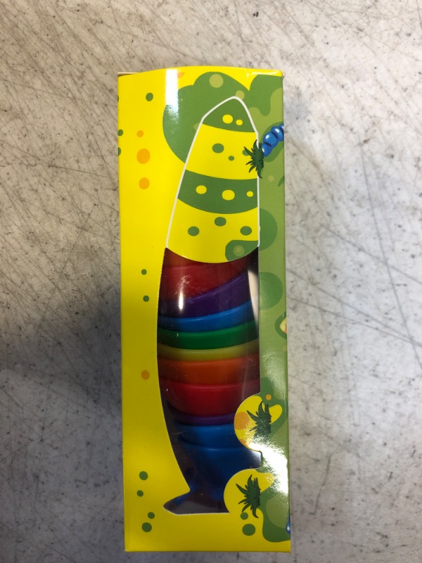 Photo 2 of Fidget Slug, Articulated Caterpillar Fidget Toy Makes Relaxing Sound, Relastic Worm Snail Toy, Sensory Finger Slug, Stress Relieved Fidget Gifts Autism ADHD Toys for Kids Adults, Rainbow
