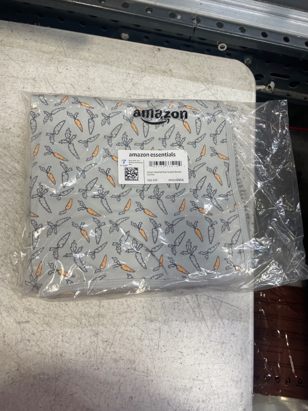 Photo 2 of Amazon Essentials Unisex Kids' Swaddle Blankets, Pack of 3 One Size Grey, Bunny