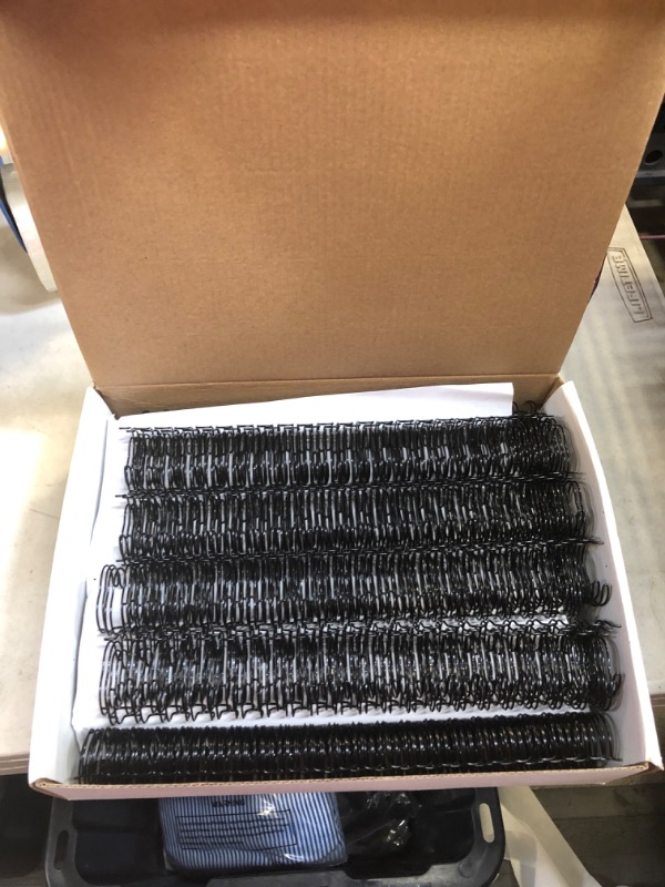 Photo 2 of TOTiyea 50 Pack Double Loop Wire Binding Spines, 7/8 Inch Diameter, 2:1 Pitch,21-Loop, Black, 200 Sheets Capacity, Letter Size 7/8 inch(2:1 pitch), 200 sheet capacity