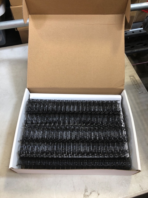Photo 2 of TOTiyea 50 Pack Double Loop Wire Binding Spines, 7/8 Inch Diameter, 2:1 Pitch,21-Loop, Black, 200 Sheets Capacity, Letter Size 7/8 inch(2:1 pitch), 200 sheet capacity