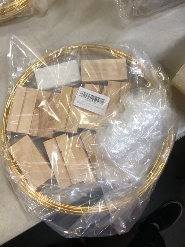 Photo 2 of 10 Pack Floral Hoop with Holders and 38-Yard Paddle Wire 10 Inch Metal Rings for DIY Centerpiece Table Decorations Crafts Macrame Rings Hoop Dream Catcher Rings Wedding Christmas Wreaths, Rose Gold Rose Gold 10 Inches
