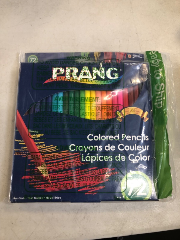 Photo 2 of Prang Thick Core Colored Pencils, 3.3 Millimeter Cores, 7" Length, Assorted Colors, 72 Count (22725) 72 Count (Pack of 1)