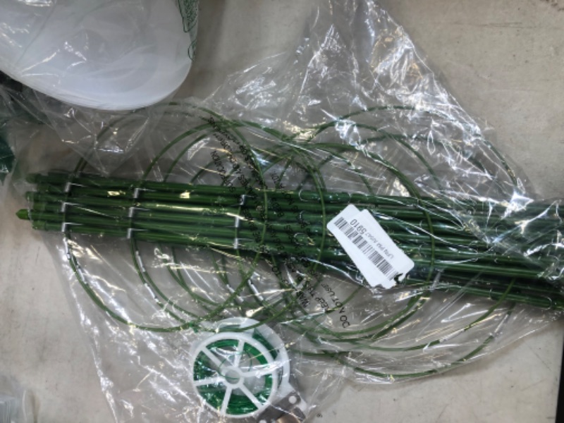 Photo 1 of 4 Pack Plant Support Tomato Cages for Garden, 18 Inches Small Tomato Cages and Supports with Adjustable Rings for Garden Pots, Plant Stakes Tomato Trellis Rings for Climbing Plants