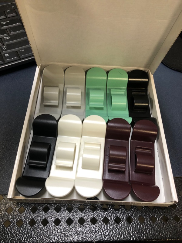 Photo 3 of 10 PCS Cord Organizer for Kitchen Appliances, 2022 New Upgraded Cord Organizer Cord Winder Cord Wrapper Cord Keeper Cord Holder Stick on Coffee Maker, Air Fryer, Pressure Cooker, Mixer, Toaster 2*Black 2*White 2*Grey 2*Red 2*Green 10 PCS