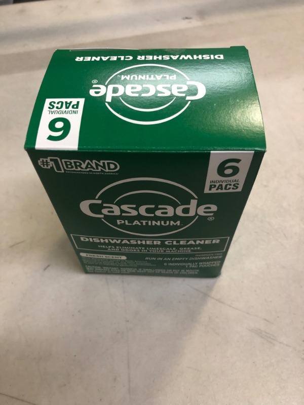 Photo 2 of Cascade Platinum Dishwasher Cleaner, 6 count Lemon 1 Count (Pack of 6)