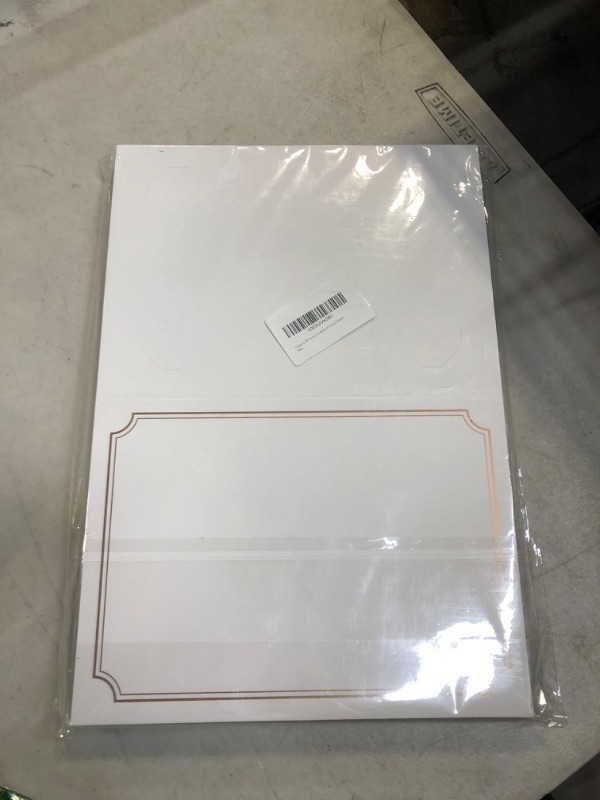 Photo 2 of 50 Pieces Cardboard Photo Folders, Rose Gold Paper Picture Frame Greeting Cards DIY Paper Picture Frame for Art Craft Display Decoration