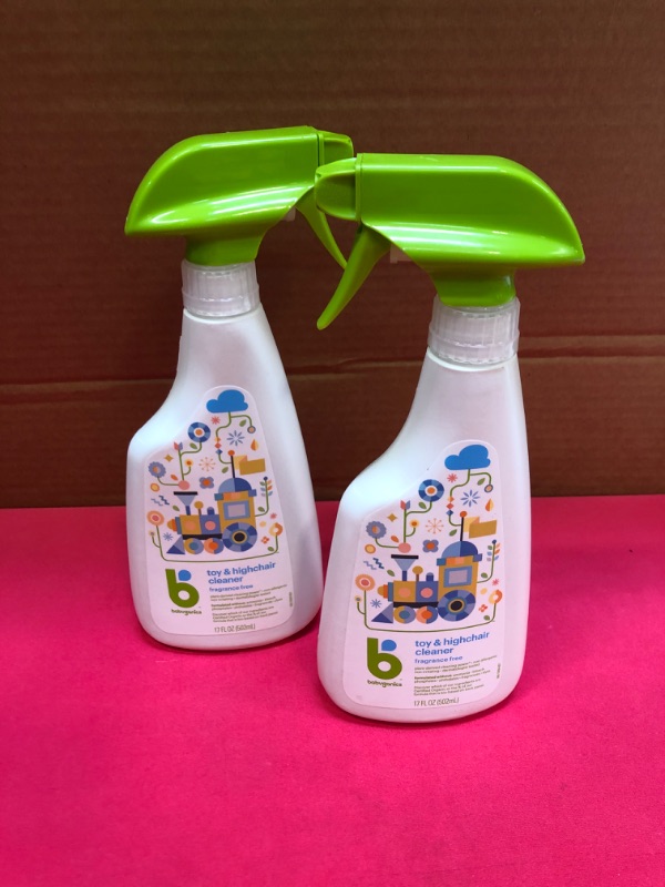 Photo 2 of Babyganics Toy & Highchair Cleaner Spray, Packaging May Vary, 17 Fl Oz (Pack of 2) Toy and Highchair Cleaner