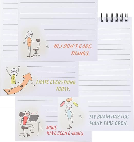 Photo 1 of Yaopeing 4Pack Funny Novelty Notepads,A Unique Office Supplies Funny Notebook for Office,Gift for Your Women Coworkers,35 Sheets/ Pack