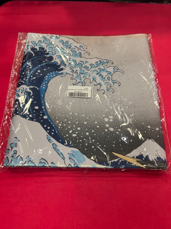 Photo 1 of Extended Large Mouse Pad, Wave Painting Big Gaming Mouse Mat Non-Slip Water-Resistant Rubber Base Computer Keyboard Mouse Mat 31.5X11.8 inch Large Kanagawa Full Desk Mousepad 3D Pattern Keyboard Mat