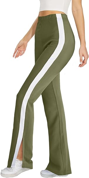 Photo 1 of Allytok Wide Leg Sweatpants for Women High Waisted Y2K Tight Skinny Workout Sweat Pants Without Pockets