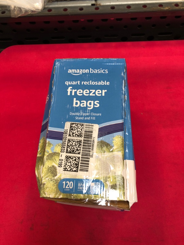 Photo 3 of Amazon Basics Freezer Quart Bags, 120 Count (Previously Solimo)