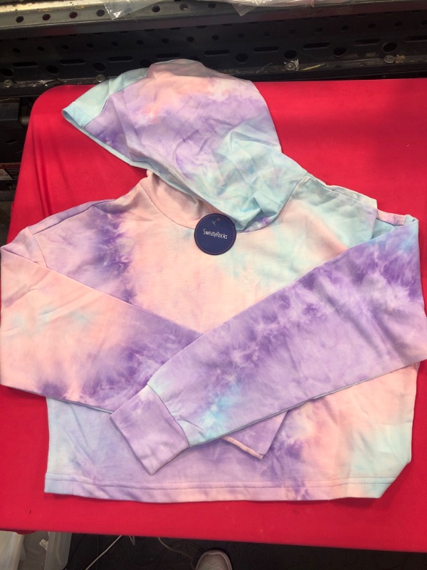 Photo 1 of  Cotton Candy Tie Dye Crop Hoodie