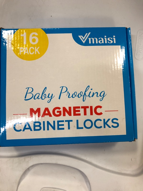 Photo 2 of 16 Pack Child Safety Magnetic Cabinet Locks - Vmaisi Children Proof Cupboard Baby Locks Latches - Adhesive for Cabinets & Drawers and Screws Fixed for Durable Protection Standard 16.0