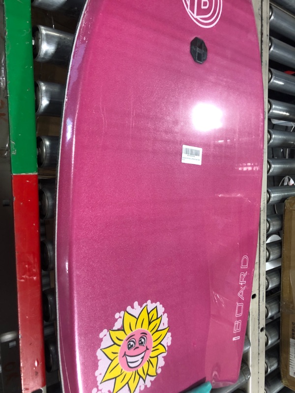 Photo 2 of Bodyboard with Wrist Leash Lightweight Body Board for Adults and Kids with EPS Core 33/37/41 Inch Choose Color PINK 33"