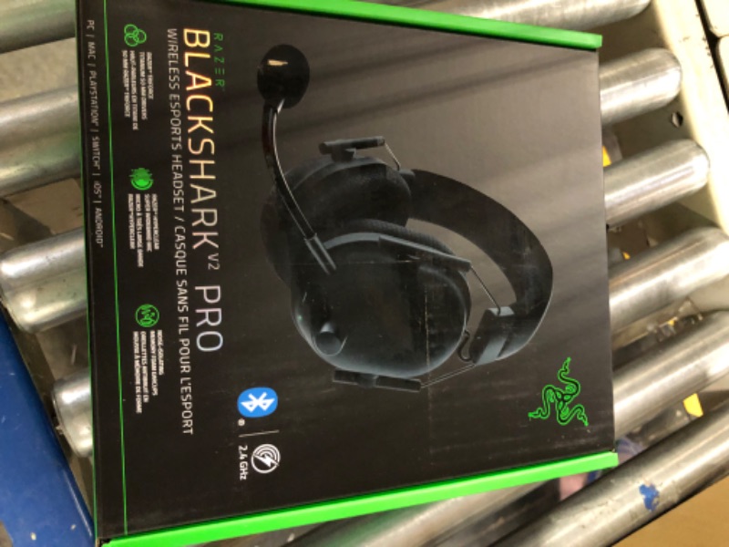 Photo 3 of NEW Razer BlackShark V2 Pro Wireless Gaming Headset 2023 Edition: 50MM Titanium Drivers - HyperClear Super Wideband Mic - Noise-isolating Earcups - Ultra-Soft Memory Foam- 70 Hour Battery Life - Black Black Generation 2