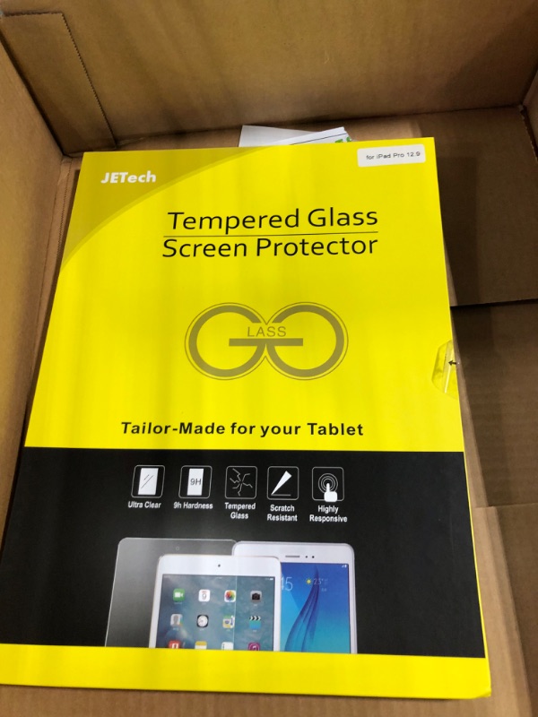 Photo 3 of JETech Screen Protector for iPad Pro 12.9-Inch (2015/2017 Model, 1st/2nd Generation), Tempered Glass Film