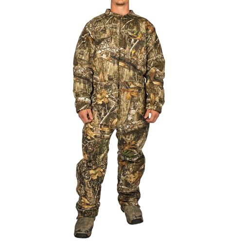 Photo 1 of HOT SHOT Men’s Insulated Twill Camo Hunting Coverall – Insulated Coveralls for Men Cold Weather, One-Piece Full Body Coverage
