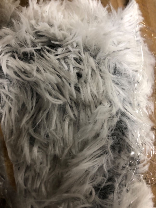 Photo 1 of Bedsure Calming Dog Bed for Large Dogs - Donut Washable Large Pet Bed, 36 inches Anti Anxiety Round Fluffy Plush Faux Fur Cat Bed, Fits up to 100 lbs Pets, Frost Grey 36x36x10 Inch (Pack of 1) Frost Grey