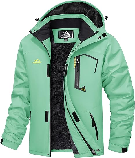 Photo 1 of MAGCOMSEN Men's Winter Coats Water Resistant Ski Snow Jacket Warm Fleece Jacket Parka Raincoats With Multi-Pockets
