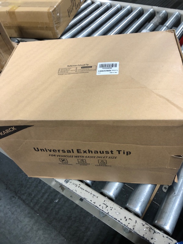 Photo 2 of A-KARCK Exhaust Tip 4" Inlet to 10" Outlet, 15" Overall Length Black Coating Bolt On Exhaust Tailpipe Tip Protect Tailpipe 4'' to 10'', 15'' Long BLACK