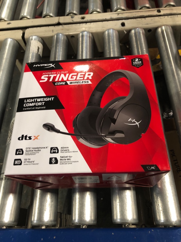 Photo 2 of HyperX Cloud Stinger Core – Wireless Lightweight Gaming Headset, DTS Headphone:X spatial audio, Noise Cancelling Microphone, For PC, Black Black Wireless Stinger Core