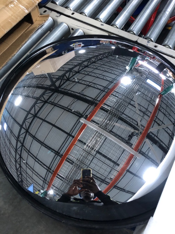 Photo 1 of Convex Safety Mirror 24" Arcylic Driveway Mirror, Outdoor Security Mrror Extends your Field of View With Adjustable Fixing Bracket, For Driveway Parking Garage Office Home Factory By Hydencamm 24 inch