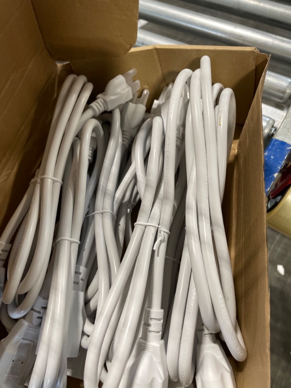 Photo 1 of Kanayu 10 Pcs Extension Cord, 16 Awg Sjw Heavy Duty Power Cable 13 Amps 125v Extension Cable with 3 Prong Cable for Christmas Indoor Outdoor Electrical Kitchen Appliances, Ul Listed (White,6 Feet) 6 Feet White