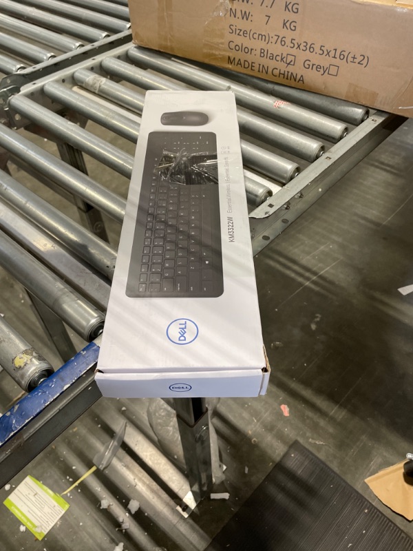 Photo 1 of Dell Wireless Keyboard and Mouse - KM3322W, Wireless - 2.4GHz, Optical LED Sensor, Mechanical Scroll, Anti-Fade Plunger Keys, 6 Multimedia Keys, Tilt Leg - Black