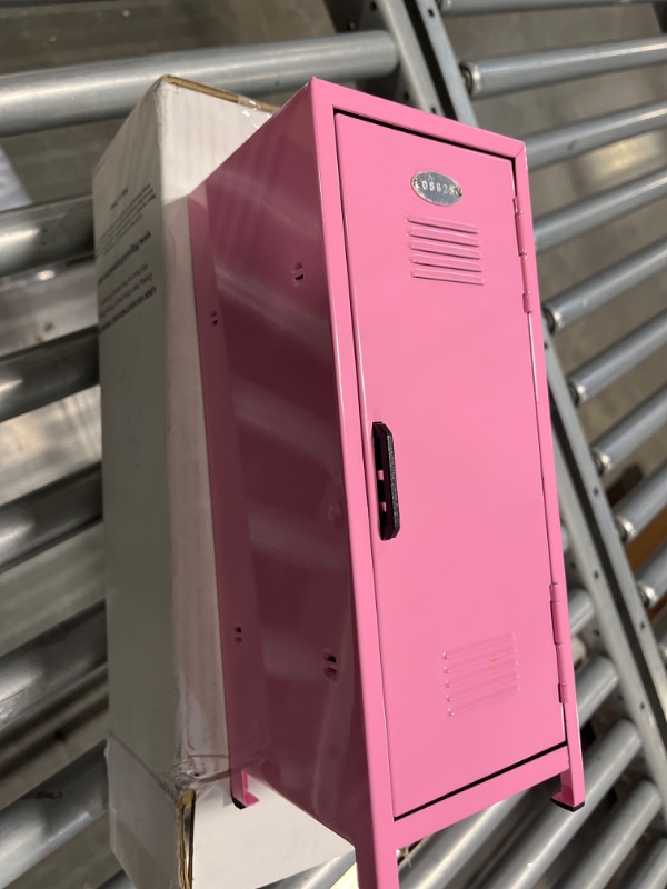 Photo 3 of Mini Locker with Lock and Key Light Pink -10.75" Tall x 4.125" x 4.125"