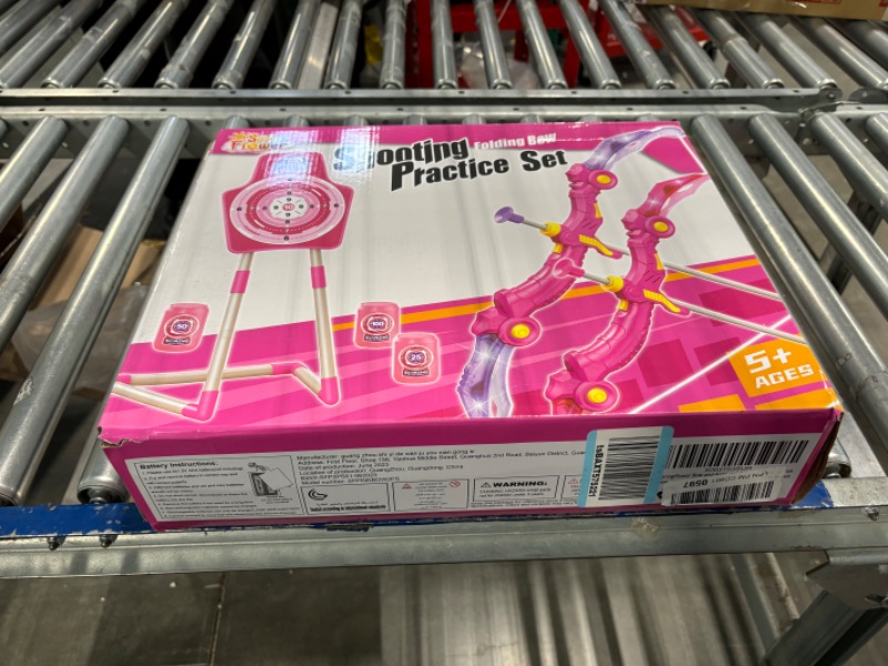 Photo 1 of Bow and Arrow Toys for 5 6 7 8 9 10 Years Olds Girls, Archery Set Includes 2 Super Bow with LED Lights, 20 Suction Cups Arrows,Archery Set with Standing Target,3 Target Cans,Gift for Kids
