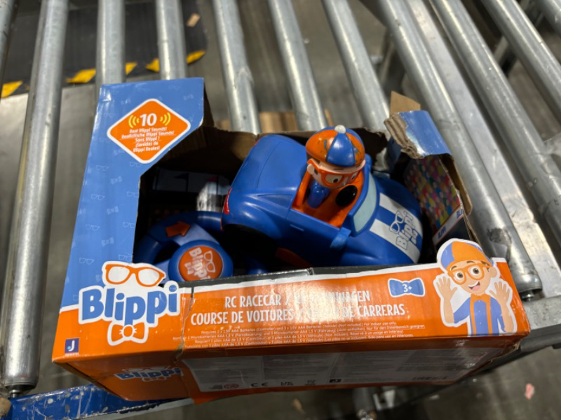 Photo 2 of Blippi Racecar - Fun Remote-Controlled Vehicle Seated Inside, Sounds - Educational Vehicles & Costume Roleplay Accessories, Perfect for Dress Up and Play Time, unisex Blippi Racecar + Roleplay Accessories