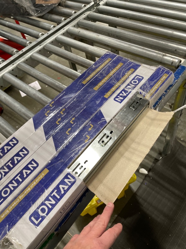 Photo 1 of 10 Pack Promark 3-Section 100 LB Capacity Full Extension Ball Bearing Side Mount Drawer Slides (22 Inches) 22 Inches-10 Pack