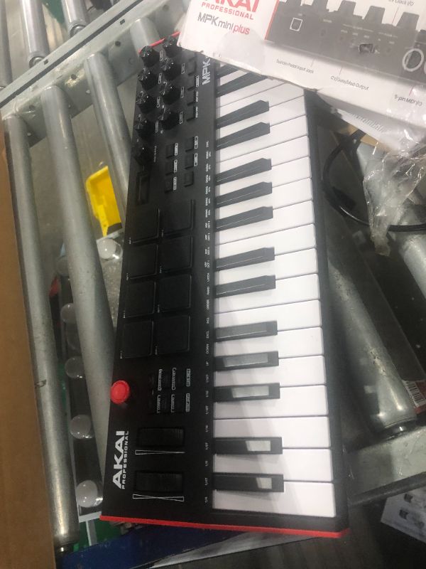 Photo 3 of Akai Professional MPK Mini Plus - USB MIDI Keyboard Controller with 37 Mini Keys, 8 MPC Pads, Sequencer & Focusrite Scarlett Solo 3rd Gen USB Audio Interface, for the Guitarist, Vocalist Plus MPK Mini + Audio Interface