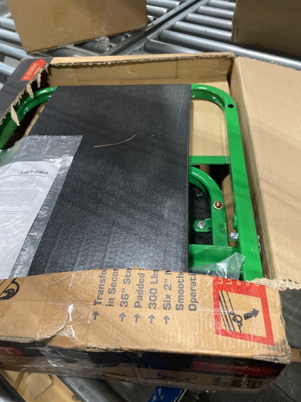 Photo 1 of Pro-LifT C-2036DG Black/Green 300 Lbs Mechanic Creeper & T-6903D Double Pin Jack Stands - 3 Ton Green Creeper + Double Pin Jack Stands