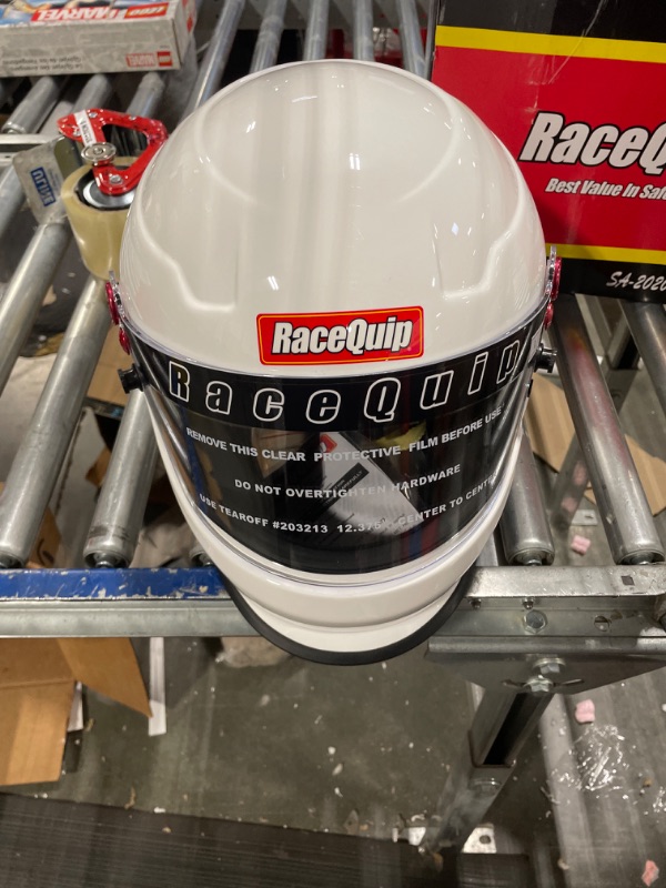 Photo 1 of RaceQuip Full Face Helmet PRO20 Series Snell SA2020 Rated Gloss White Large 276115