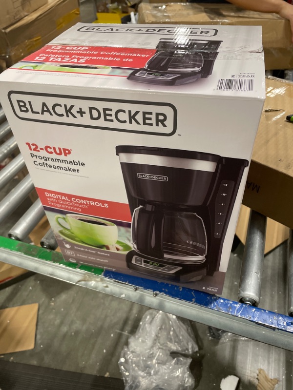 Photo 2 of Black+Decker CM1160B 12-Cup Programmable Coffee Maker, Black/Stainless Steel