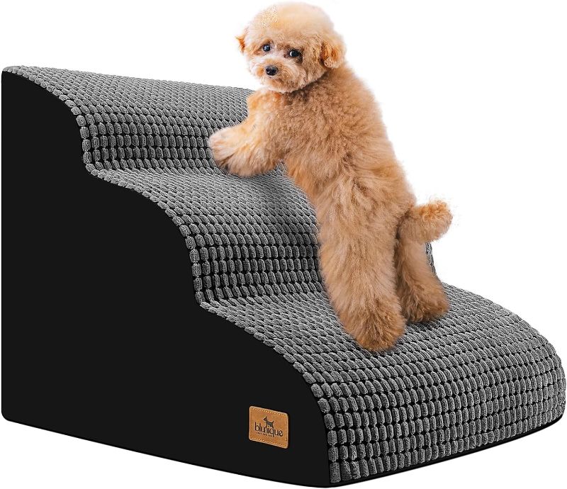 Photo 2 of 16’’ High Dog Stairs for Small Dogs, 3 Step Pet Stairs & Steps for Dogs to Get on Bed, Dog Steps for Bed and Couch