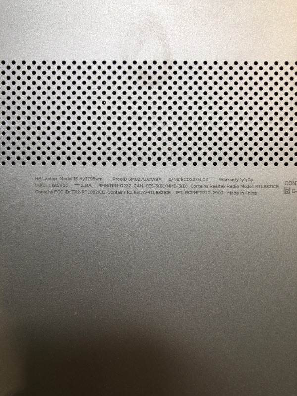 Photo 5 of HP 15.6" FHD Laptop, Intel Core i5-1135G7, 8GB RAM, 256GB SSD, Silver, Windows 11 Home, 15-dy2795wm
***Needs to restart BIOS***
