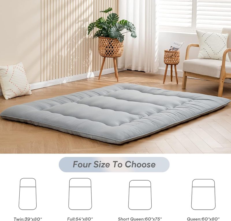 Photo 1 of  Futon Mattress Mattress Topper Full Japanese Floor Mattress Memory Foam Tatami Foldable Sleeping Mattresses Camping Mattress,Grey