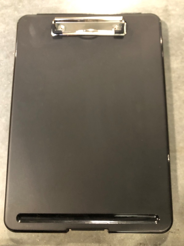 Photo 2 of Hongri Plastic Clipboard with Storage, Open Nursing Clipboard Foldable Storage for Nurses, Lawyers, Students, Classroom, Office, Women, Man, Size 13.4" x 9.4" X 0.9", Black