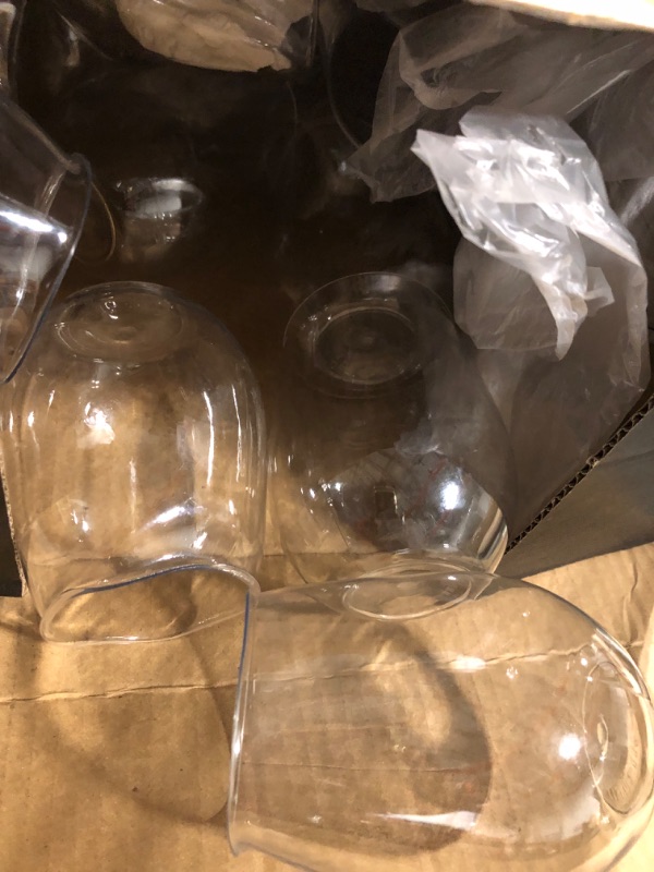 Photo 3 of 48 Pack Plastic Stemless Wine Glasses Disposable 12 Oz Clear Plastic Wine Cups Shatterproof Recyclable and BPA-Free