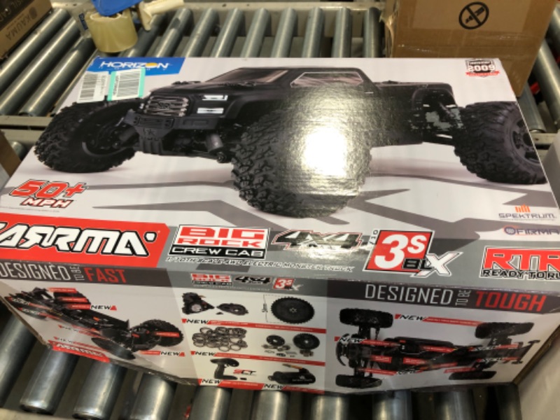 Photo 3 of ARRMA 1/10 Big Rock 4X4 V3 3S BLX Brushless Monster RC Truck RTR (Transmitter and Receiver Included, Batteries and Charger Required), Black, ARA4312V3