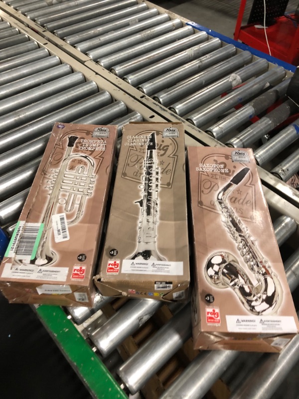 Photo 2 of Toy Instruments Set Trumpet, Saxophone and Clarient with Standard Keys in Perfect Pitch are Easy and intuitive to Create Real Music. Instruments Measures 16 inches in Length.