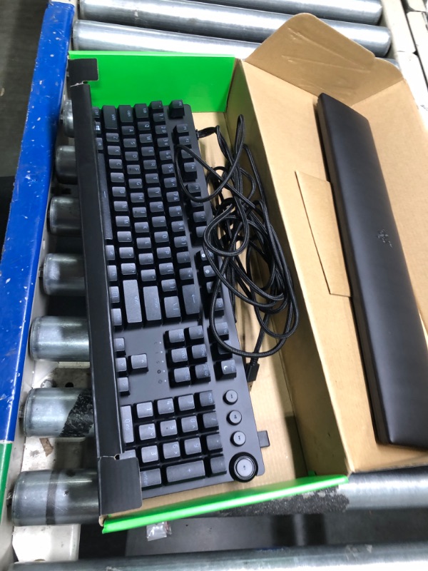 Photo 3 of Razer Huntsman V2 Analog Gaming Keyboard: Razer Analog Optical Switches - Chroma RGB Lighting - Magnetic Plush Wrist Rest - Dedicated Media Keys & Dial - Classic Black