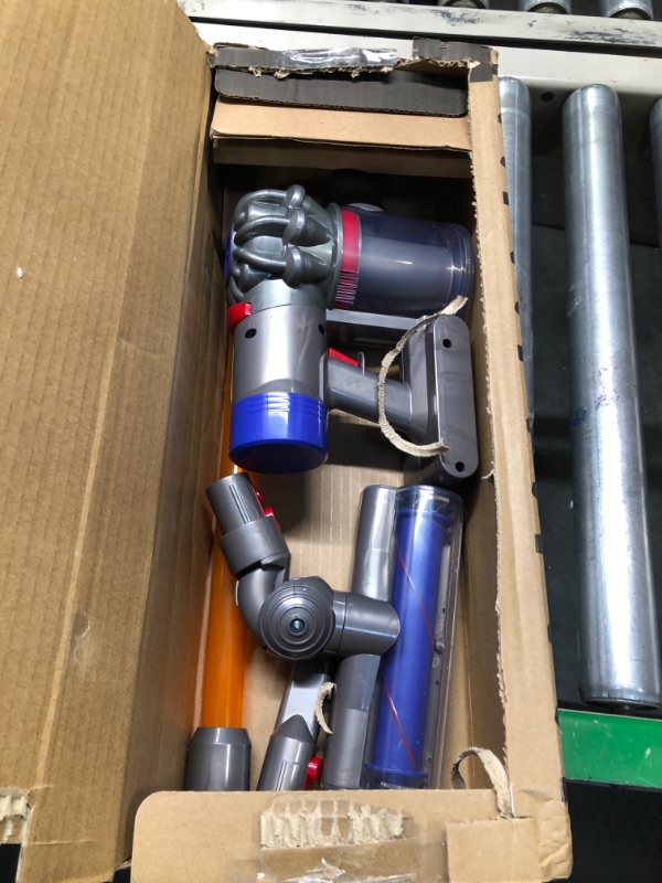 Photo 1 of Casdon Little Helper Dyson Cord-Free Vacuum Cleaner Toy, Grey, Orange and Purple (68702) Dyson Ball Vacuum Toy Vacuum with Working Suction and Sounds, 2 lbs, Grey/Yellow/Multicolor Toy + Dyson Ball Vacuum