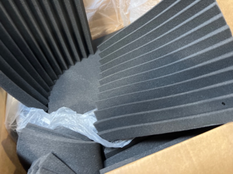 Photo 3 of 52 Pack Acoustic Panels 1 X 12 X 12 Inches - Acoustic Foam - Studio Foam Wedges - High Density Panels - Soundproof Wedges - Charcoal