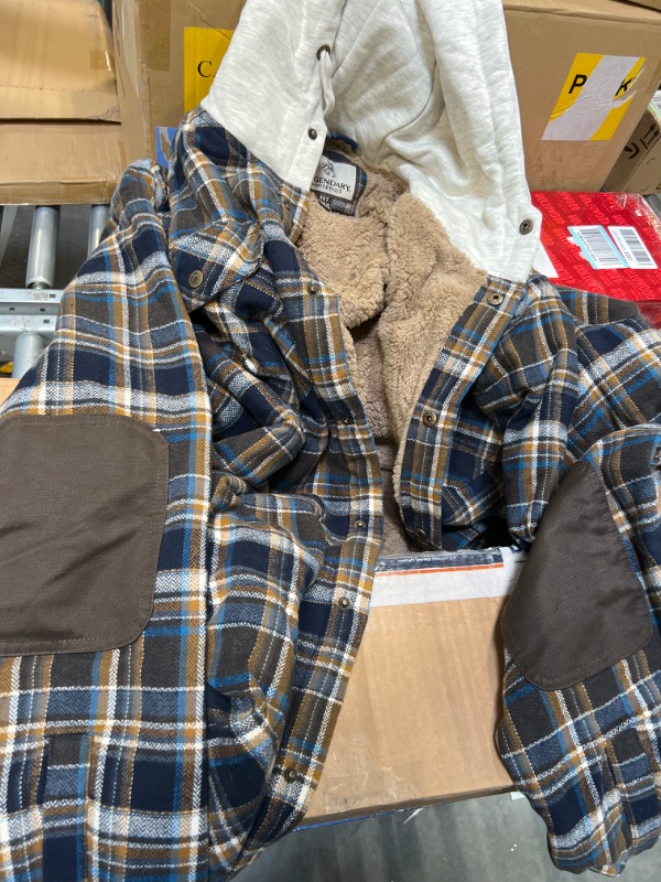 Photo 1 of Legendary Whitetails Men's Camp Night Berber Lined Hooded Flannel Shirt Jacket
