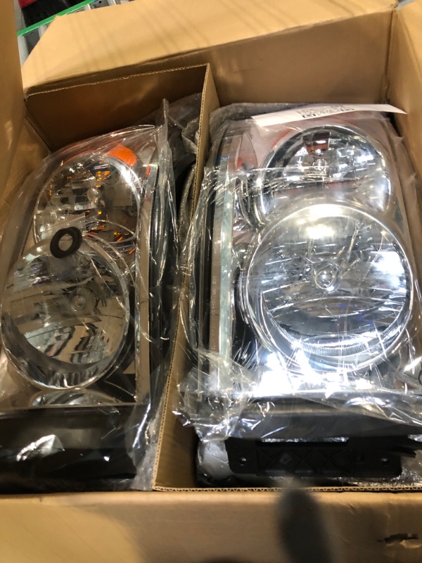 Photo 2 of Bincmay Anti-fogging Headlight Assembly Fit For 06-08 Dodge Ram 1500, 06-09 ram 2500/3500 Driver And Passenger Side (Chrome Housing Amber Reflector)