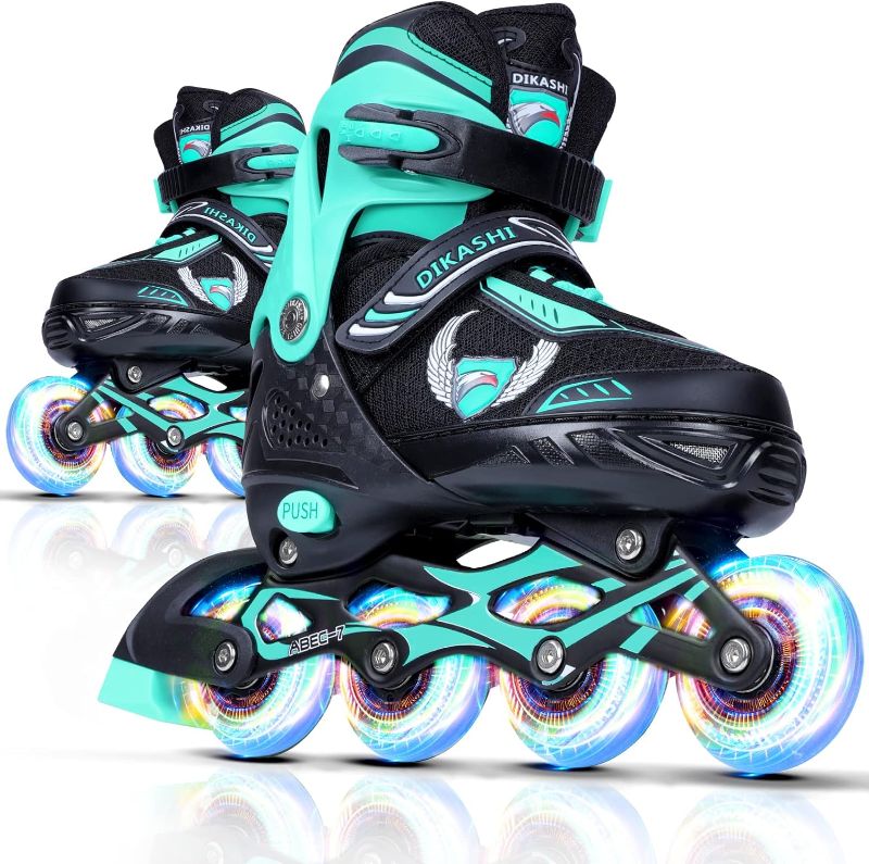 Photo 1 of Adjustable Inline Skates for Kids Boys and Girls with Full Light Up Wheels Outdoor Indoor Roller Blade for Children Youth, Teens and Beginners