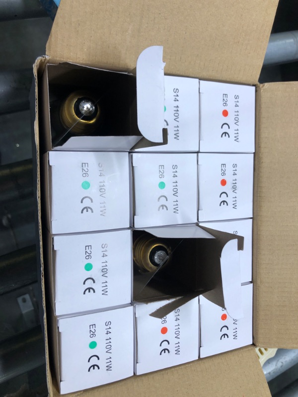 Photo 3 of 12 Pack S14 Red Light Bulb Green Light Bulb Ceramic Incandescent 11 Watt E26 Base S14 Light Bulbs Replacement String Lights Colored Bulb Candelabra Based Red Bulb Green Bulb Christmas Bulb